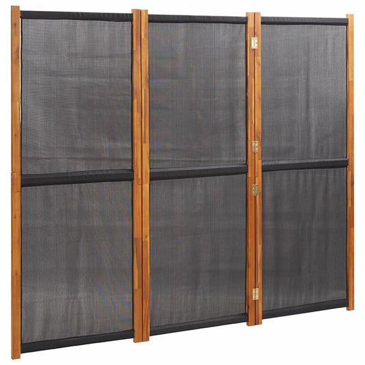 3-Panel Room Divider Black 210x180 cm 3-Panel Room Divider Black 210x180 cm
