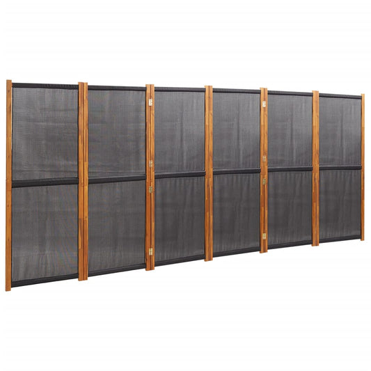 6-Panel Room Divider Black 420x180 cm 6-Panel Room Divider Black 420x180 cm