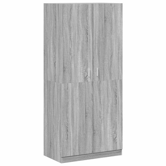 Wardrobe Grey Sonoma 90x50x200 cm Engineered Wood Wardrobe Grey Sonoma 90x50x200 cm Engineered Wood