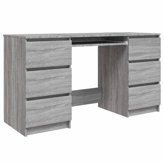 Writing Desk Grey Sonoma 140x50x77 cm Engineered Wood Writing Desk Grey Sonoma 140x50x77 cm Engineered Wood
