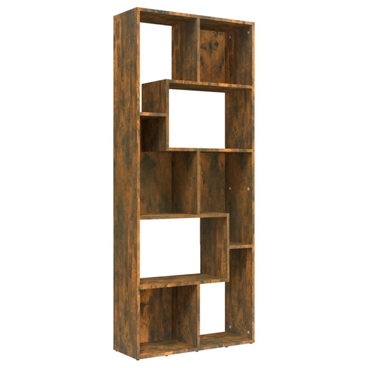 Book Cabinet Smoked Oak 67x24x161 cm Engineered Wood Book Cabinet Smoked Oak 67x24x161 cm Engineered Wood