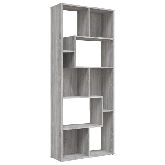 Book Cabinet Grey Sonoma 67x24x161 cm Engineered Wood Book Cabinet Grey Sonoma 67x24x161 cm Engineered Wood