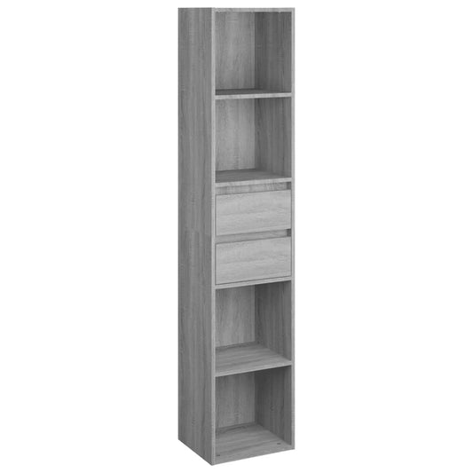 Book Cabinet Grey Sonoma 36x30x171 cm Engineered Wood Book Cabinet Grey Sonoma 36x30x171 cm Engineered Wood