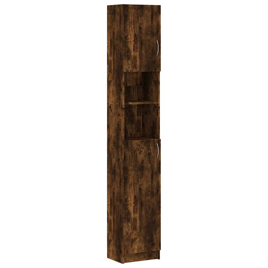 815537 vidaXL Bathroom Cabinet Smoked Oak 32x25,5x190 cm Engineered Wood 815537 vidaXL Bathroom Cabinet Smoked Oak 32x25,5x190 cm Engineered Wood
