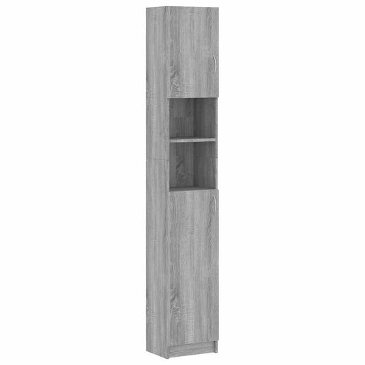 Bathroom Cabinet Grey Sonoma 32x25.5x190 cm Engineered Wood Bathroom Cabinet Grey Sonoma 32x25.5x190 cm Engineered Wood
