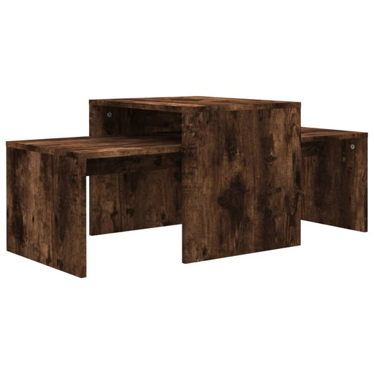 Coffee Table Set Smoked Oak 100x48x40 cm Engineered Wood Coffee Table Set Smoked Oak 100x48x40 cm Engineered Wood