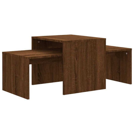 Coffee Table Set Brown Oak 100x48x40 cm Engineered Wood Coffee Table Set Brown Oak 100x48x40 cm Engineered Wood