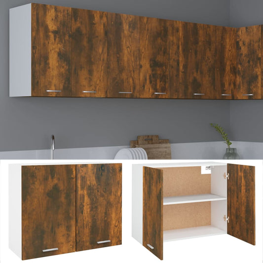Hanging Cabinet Smoked Oak 80x31x60 cm Engineered Wood Hanging Cabinet Smoked Oak 80x31x60 cm Engineered Wood