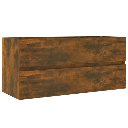 Sink Cabinet Smoked Oak 100x38.5x45 cm Engineered Wood Sink Cabinet Smoked Oak 100x38.5x45 cm Engineered Wood