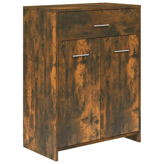 Bathroom Cabinet Smoked Oak 60x33x80 cm Engineered Wood Bathroom Cabinet Smoked Oak 60x33x80 cm Engineered Wood