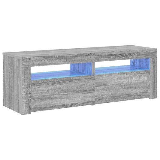 TV Cabinet with LED Lights Grey Sonoma 120x35x40 cm TV Cabinet with LED Lights Grey Sonoma 120x35x40 cm