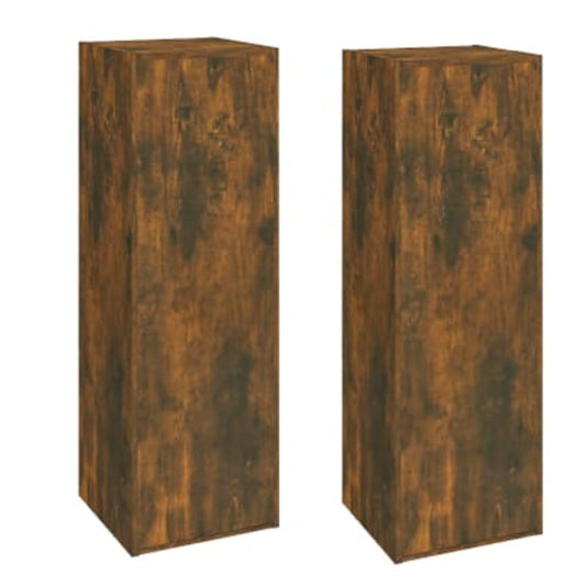 TV Cabinets 2 pcs Smoked Oak 30.5x30x90 cm Engineered Wood TV Cabinets 2 pcs Smoked Oak 30.5x30x90 cm Engineered Wood