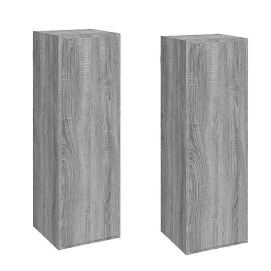 TV Cabinets 2 pcs Grey Sonoma 30.5x30x90 cm Engineered Wood TV Cabinets 2 pcs Grey Sonoma 30.5x30x90 cm Engineered Wood