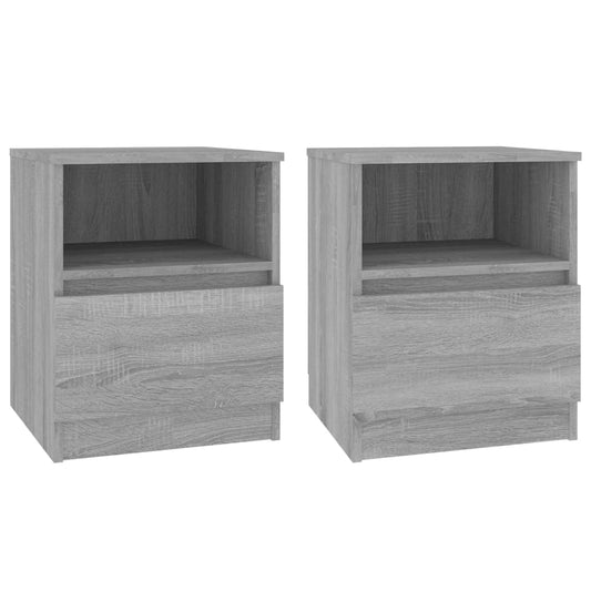 Bedside Cabinets 2 pcs Grey Sonoma 40x40x50 cm Engineered Wood Bedside Cabinets 2 pcs Grey Sonoma 40x40x50 cm Engineered Wood