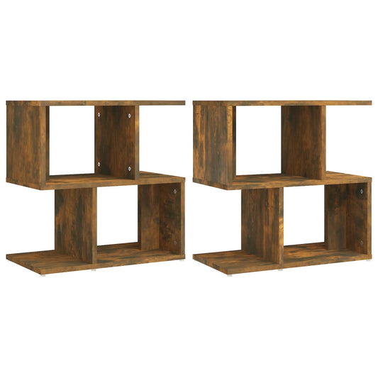 Bedside Cabinets 2 pcs Smoked Oak 50x30x51.5 cm Engineered Wood Bedside Cabinets 2 pcs Smoked Oak 50x30x51.5 cm Engineered Wood