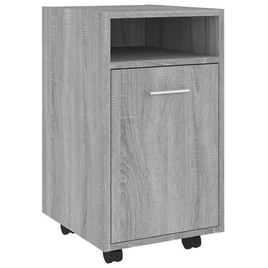 Side Cabinet with Wheels Grey Sonoma 33x38x60 cm Engineered Wood Side Cabinet with Wheels Grey Sonoma 33x38x60 cm Engineered Wood