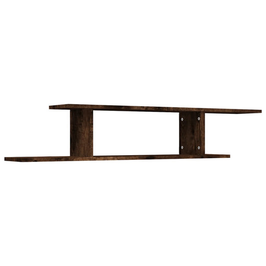 Wall-Mounted TV Shelf Smoked Oak 125x18x23 cm Engineered Wood Wall-Mounted TV Shelf Smoked Oak 125x18x23 cm Engineered Wood