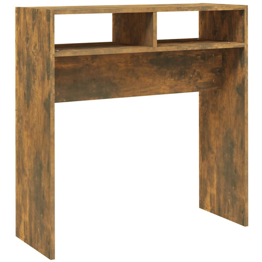 Console Table Smoked Oak 78x30x80 cm Engineered Wood Console Table Smoked Oak 78x30x80 cm Engineered Wood