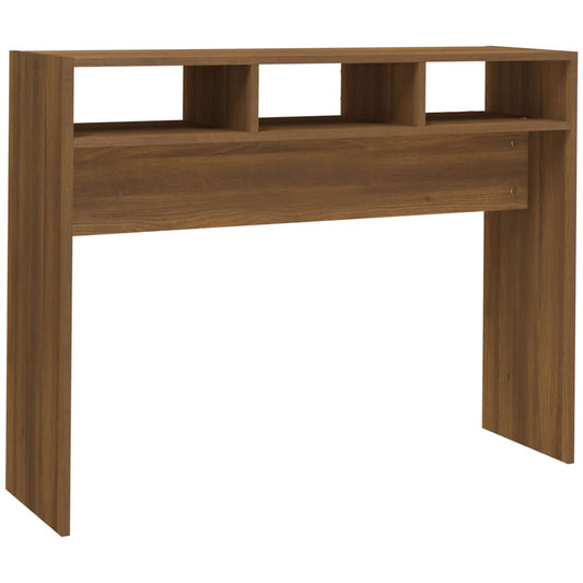Console Table Brown Oak 105x30x80 cm Engineered Wood Console Table Brown Oak 105x30x80 cm Engineered Wood
