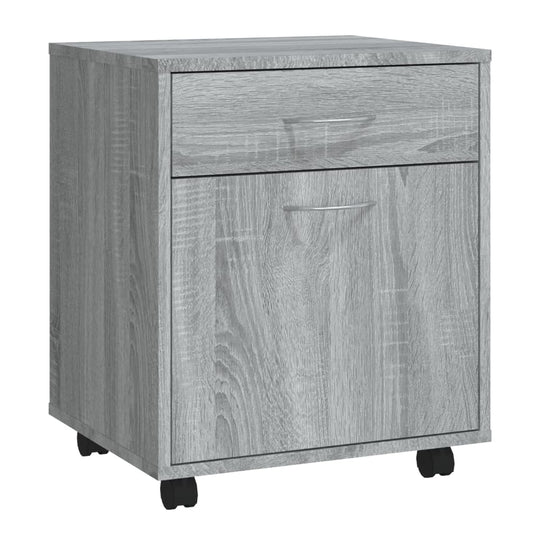 Rolling Cabinet Grey Sonoma 45x38x54 cm Engineered Wood Rolling Cabinet Grey Sonoma 45x38x54 cm Engineered Wood