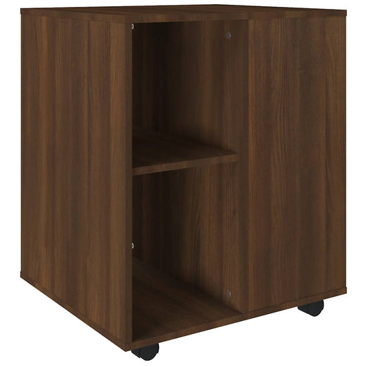 Rolling Cabinet | Brown Oak | Engineered Wood | Medium | Rollable Rolling Cabinet | Brown Oak | Engineered Wood | Medium | Rollable