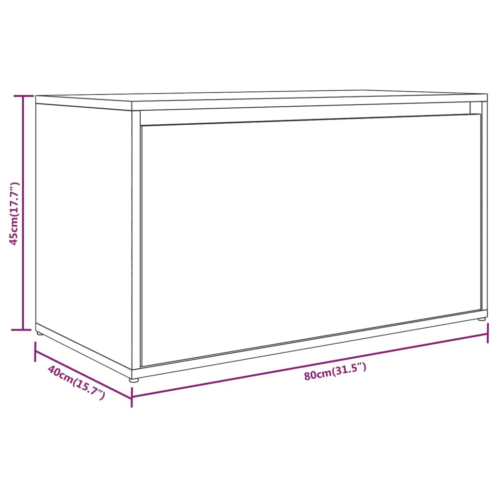 Hall Bench | Grey Sonoma | Engineered Wood | Medium | Entryway Bench