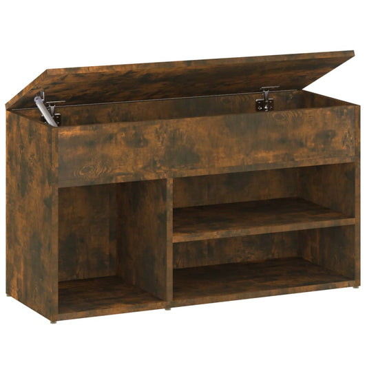 816053 vidaXL Shoe Bench Smoked Oak 80x30x45 cm Engineered Wood 816053 vidaXL Shoe Bench Smoked Oak 80x30x45 cm Engineered Wood