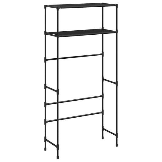 2-Tier Storage Rack over Washing Machine Black 69x28x143 cm Iron 2-Tier Storage Rack over Washing Machine Black 69x28x143 cm Iron