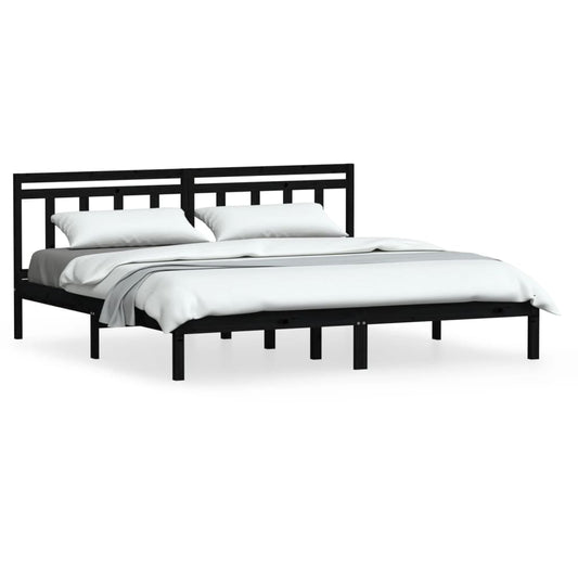 3100613 vidaXL Bed Frame without Mattress Black Solid Wood 200x200 cm (810041+814118) 3100613 vidaXL Bed Frame without Mattress Black Solid Wood 200x200 cm (810041+814118)