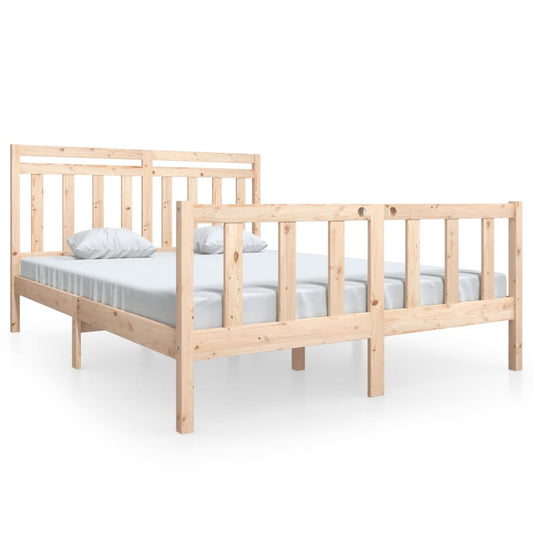 3100968 vidaXL Bed Frame without Mattress Solid Wood 160x200 cm (810092+814104) 3100968 vidaXL Bed Frame without Mattress Solid Wood 160x200 cm (810092+814104)