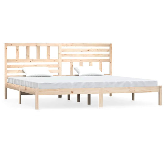 Bed Frame | Natural Wood | Solid Pine Wood | 200 x 200 cm | Lovely Design Bed Frame | Natural Wood | Solid Pine Wood | 200 x 200 cm | Lovely Design