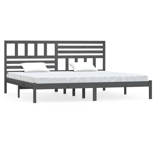 Bed Frame | Grey | Solid pine wood | 200x200 cm | Tough | Bed Frame Bed Frame | Grey | Solid pine wood | 200x200 cm | Tough | Bed Frame