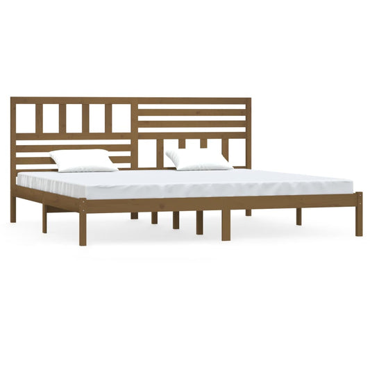 Bed Frame without Mattress Honey Brown Solid Wood Pine 200x200 cm Bed Frame without Mattress Honey Brown Solid Wood Pine 200x200 cm
