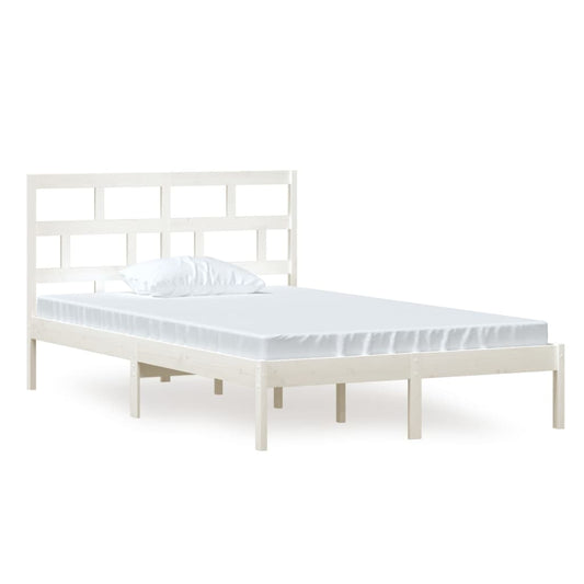 Bed Frame | White | Solid pine wood | 120 x 200 cm | Modern | Bed Frame Bed Frame | White | Solid pine wood | 120 x 200 cm | Modern | Bed Frame