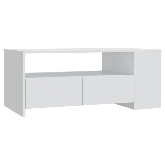 Coffee Table White 102x55x42 cm Engineered Wood Coffee Table White 102x55x42 cm Engineered Wood