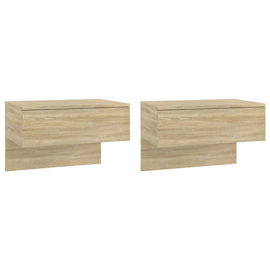 Wall-mounted Bedside Cabinets 2 pcs Sonoma Oak Wall-mounted Bedside Cabinets 2 pcs Sonoma Oak