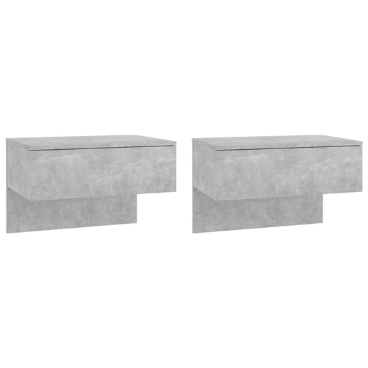 Wall-mounted Bedside Cabinets 2 pcs Concrete Grey Wall-mounted Bedside Cabinets 2 pcs Concrete Grey