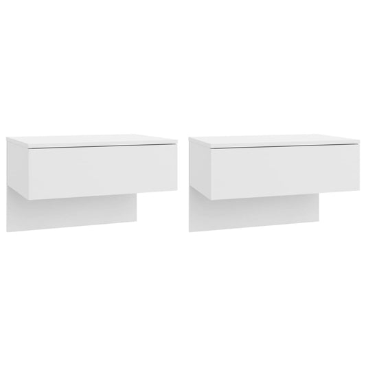 Wall-mounted Bedside Cabinets 2 pcs High Gloss White Wall-mounted Bedside Cabinets 2 pcs High Gloss White