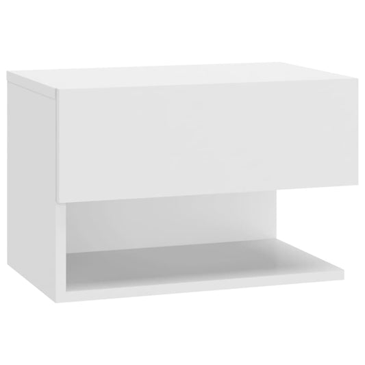 Wall-mounted Bedside Cabinet White Wall-mounted Bedside Cabinet White