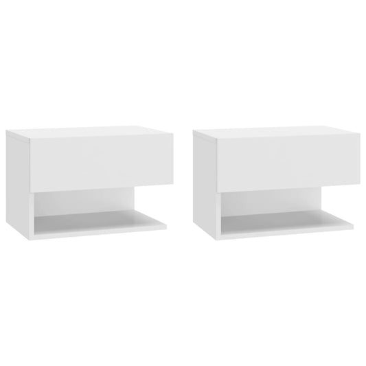 810954 vidaXL Wall-mounted Bedside Cabinets 2 pcs White 810954 vidaXL Wall-mounted Bedside Cabinets 2 pcs White