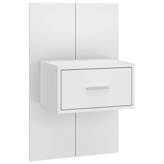 Wall-mounted Bedside Cabinet White Wall-mounted Bedside Cabinet White