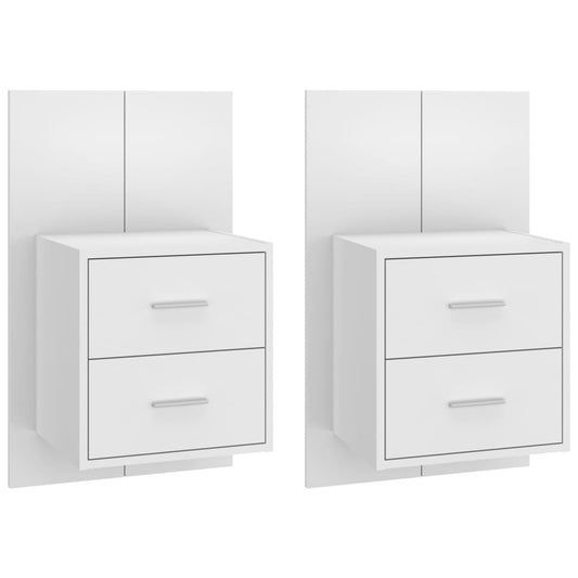 810990 vidaXL Wall-mounted Bedside Cabinets 2 pcs White 810990 vidaXL Wall-mounted Bedside Cabinets 2 pcs White