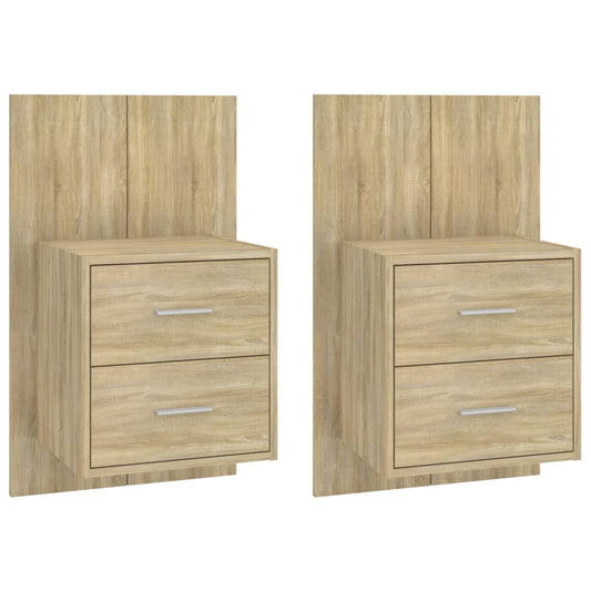 Wall-mounted Bedside Cabinets 2 pcs Sonoma Oak Wall-mounted Bedside Cabinets 2 pcs Sonoma Oak