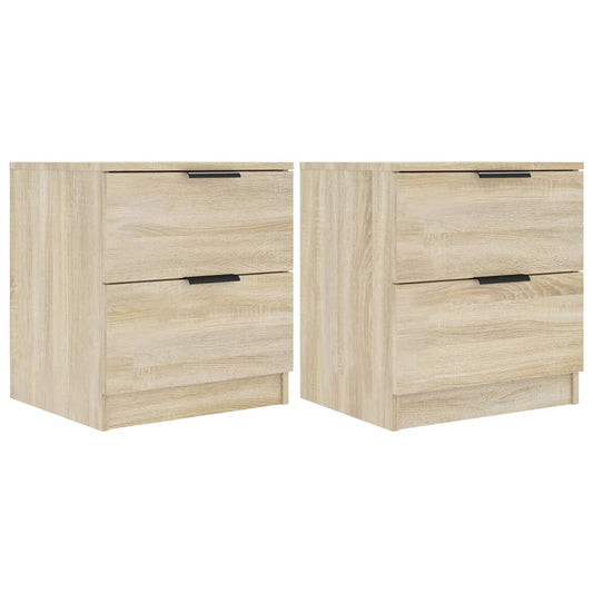 Bedside Cabinets 2 pcs Sonoma Oak Engineered Wood Bedside Cabinets 2 pcs Sonoma Oak Engineered Wood
