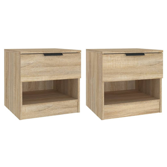 Bedside Cabinets 2 pcs Sonoma Oak Engineered Wood Bedside Cabinets 2 pcs Sonoma Oak Engineered Wood