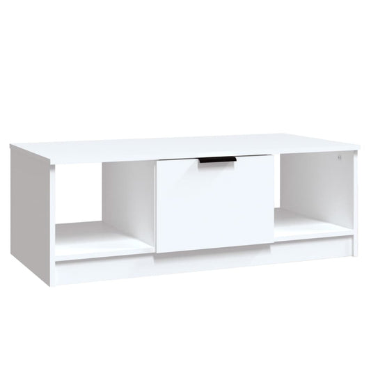 Coffee Table White 102x50x36 cm Engineered Wood Coffee Table White 102x50x36 cm Engineered Wood