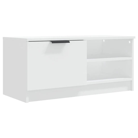 TV Cabinet White 80x35x36.5 cm Engineered Wood TV Cabinet White 80x35x36.5 cm Engineered Wood