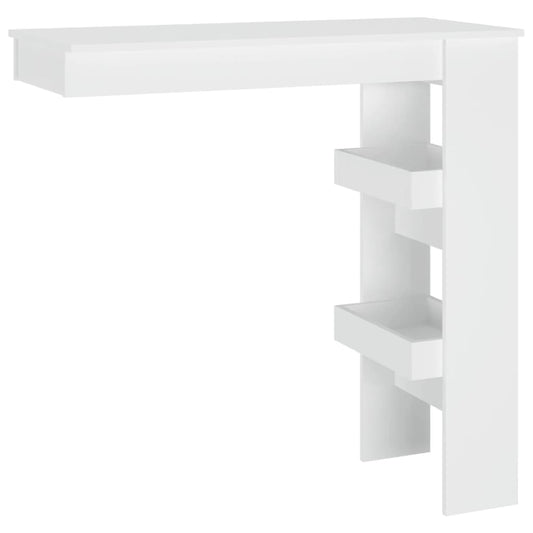 Wall Bar Table White 102x45x103.5 cm Engineered Wood Wall Bar Table White 102x45x103.5 cm Engineered Wood