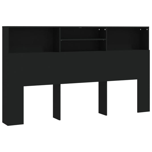 Headboard Cabinet Black 180x19x103.5 cm Headboard Cabinet Black 180x19x103.5 cm