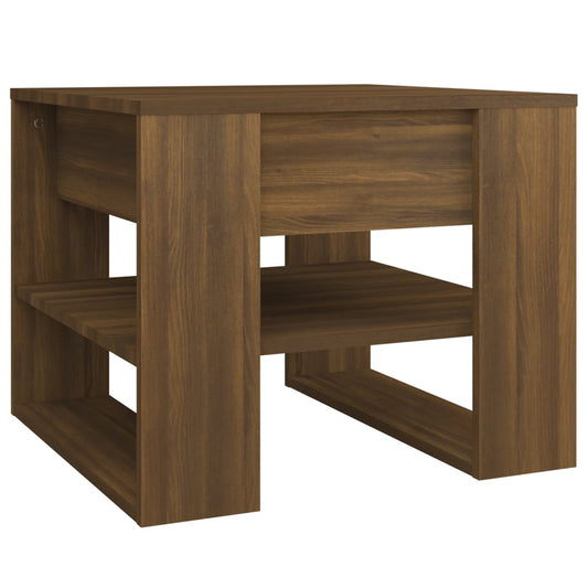 Coffee Table Brown Oak 55.5x55x45 cm Engineered Wood Coffee Table Brown Oak 55.5x55x45 cm Engineered Wood